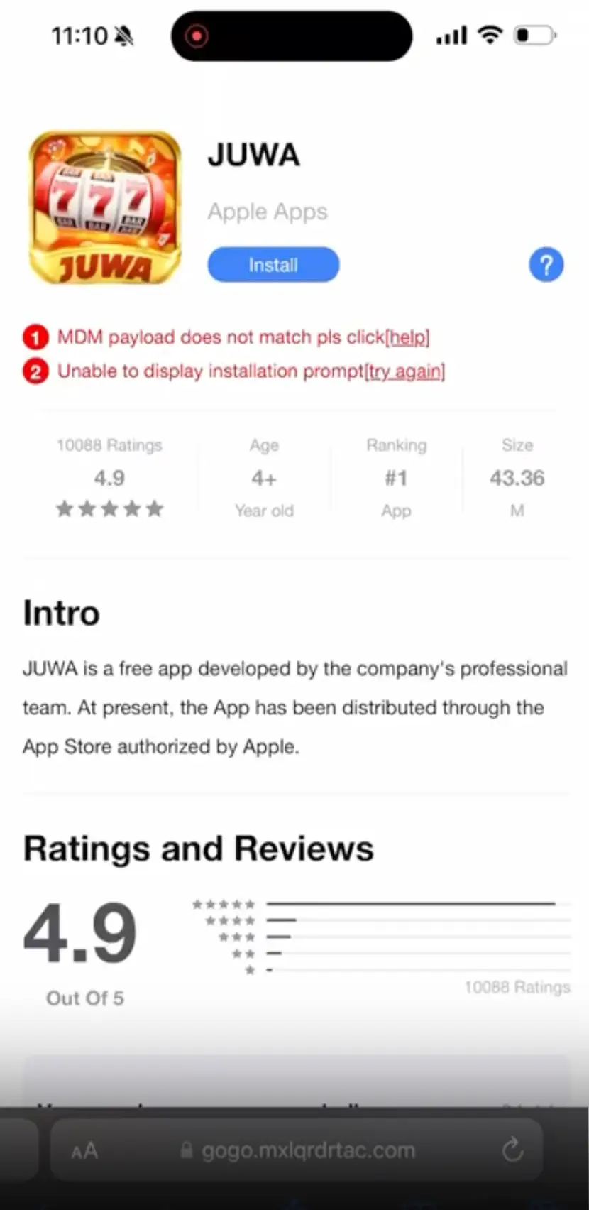 Juwa 777 installation on iPhone